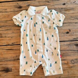 Magnetic Me White Bodysuit with Colorful Bug Print